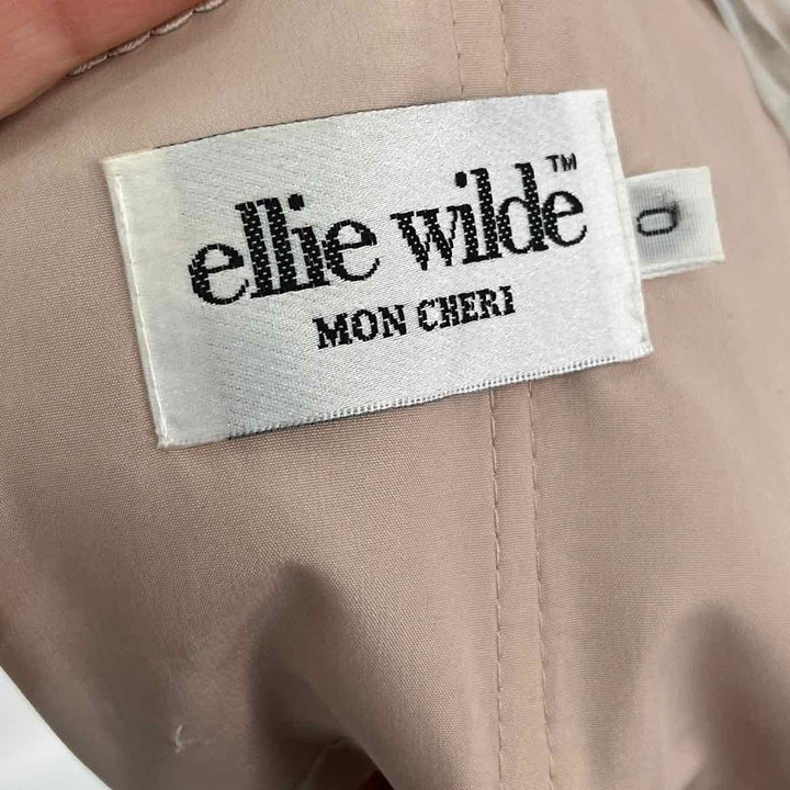 Size 0 ELLIE WILDE Rose Gold Sequined Dress