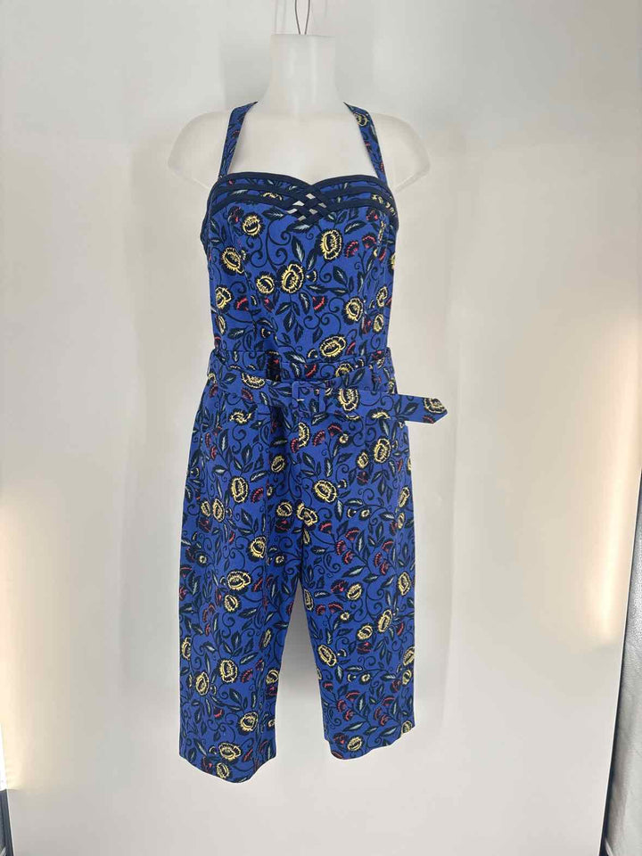 Size 12 Anthropologie Blue Print Pants