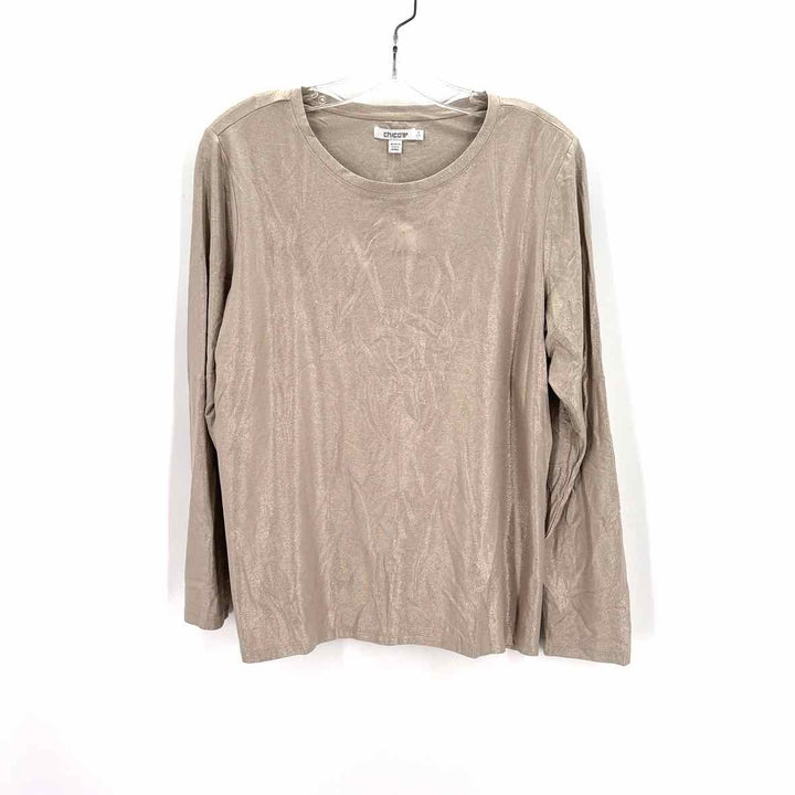Size L Chico's Bronze Shirt