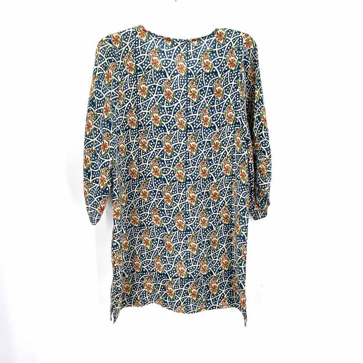 Size M TOLANI Blue Print Dress