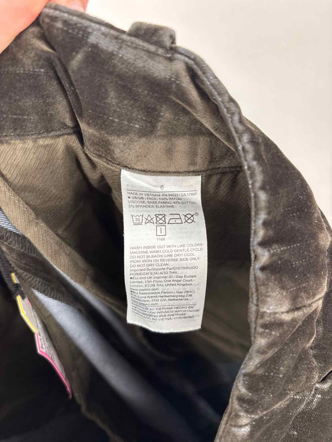 Size 6 Banana Republic Olive Velour Pants