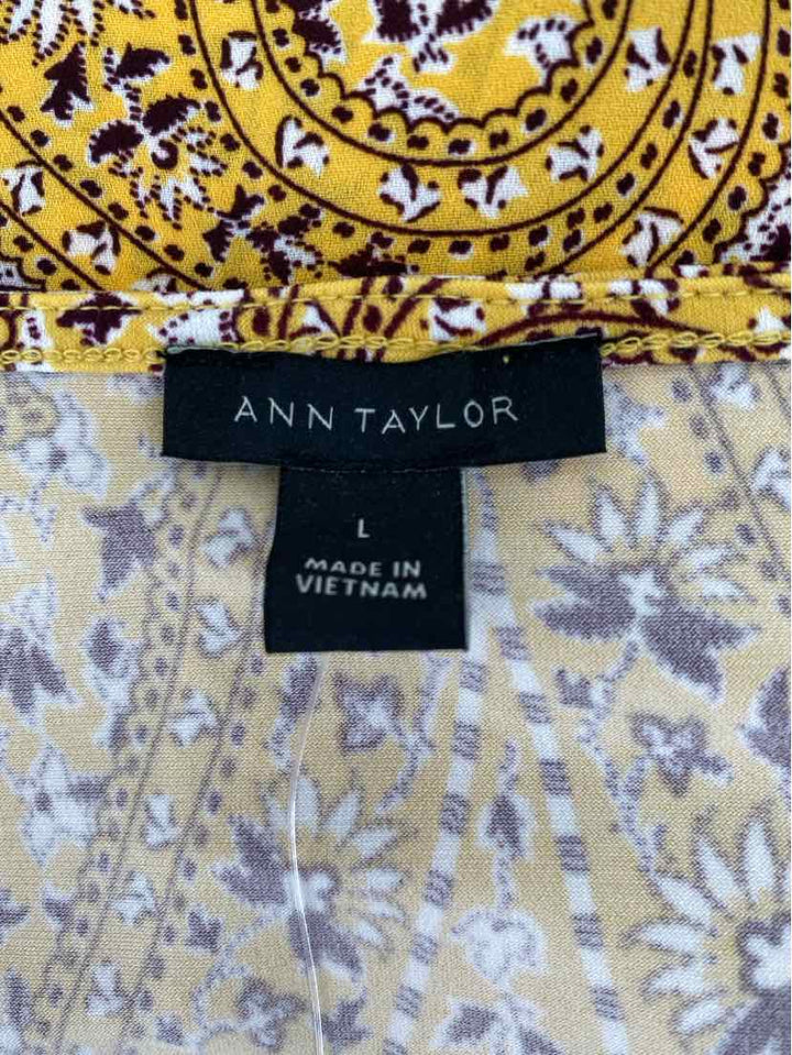 Size L Ann Taylor Yellow Shirt