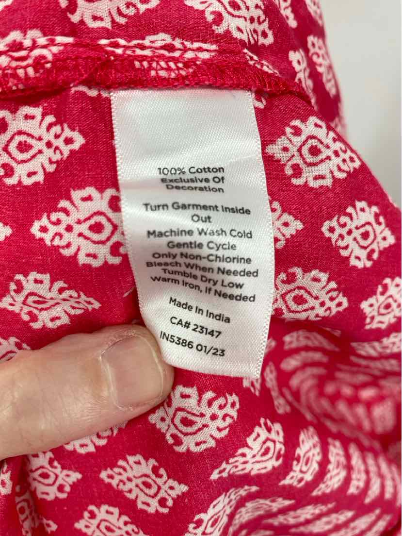 Size M Talbots PINK PRINT Shirt