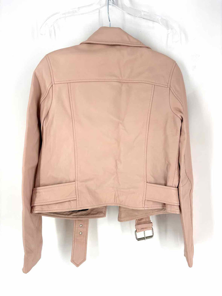 Size XS WALTER BAKER Pink Leather Jacket