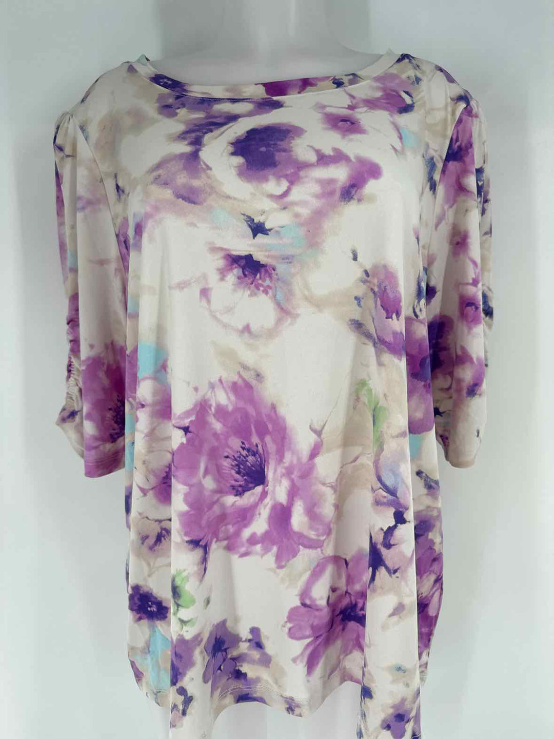Size XL SUSAN GRAVER Purple Print Shirt