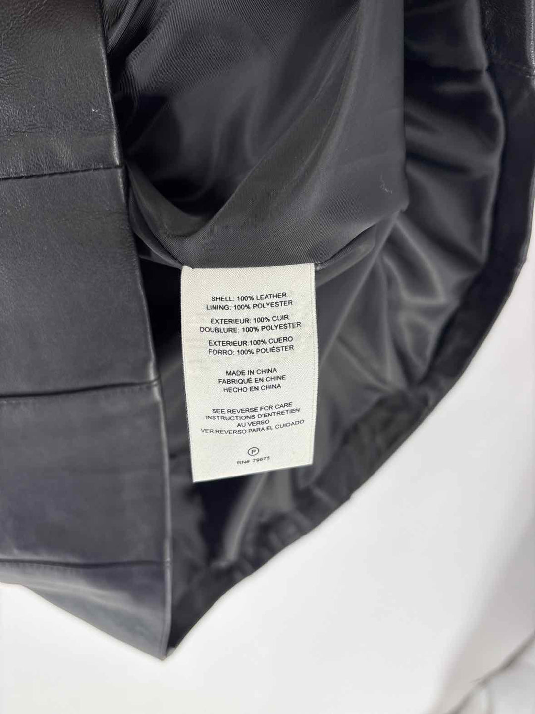 Size XS Anne Klein Black Leather Jacket