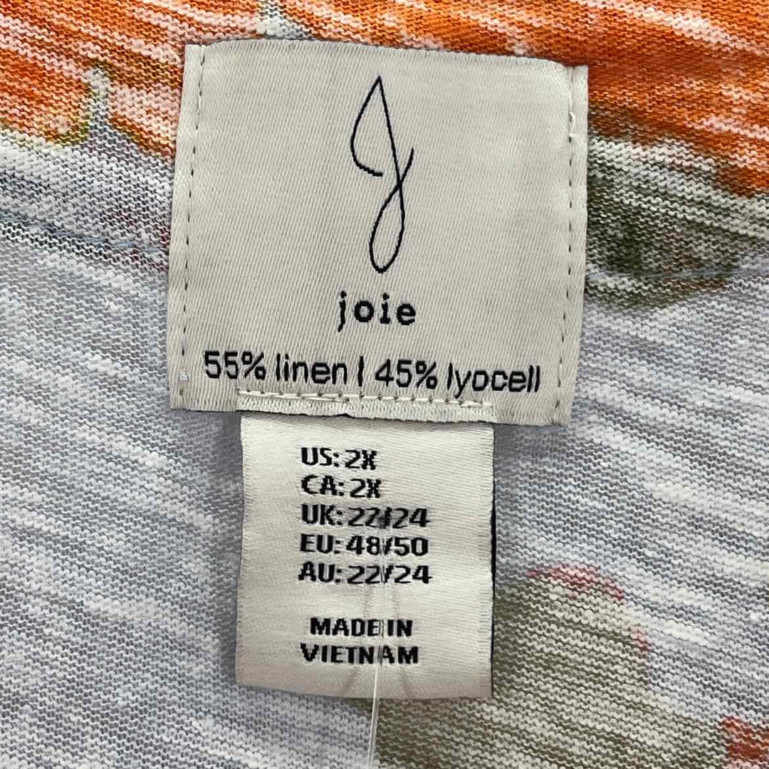 Size 2X JOIE Multi-Color Linen Shirt