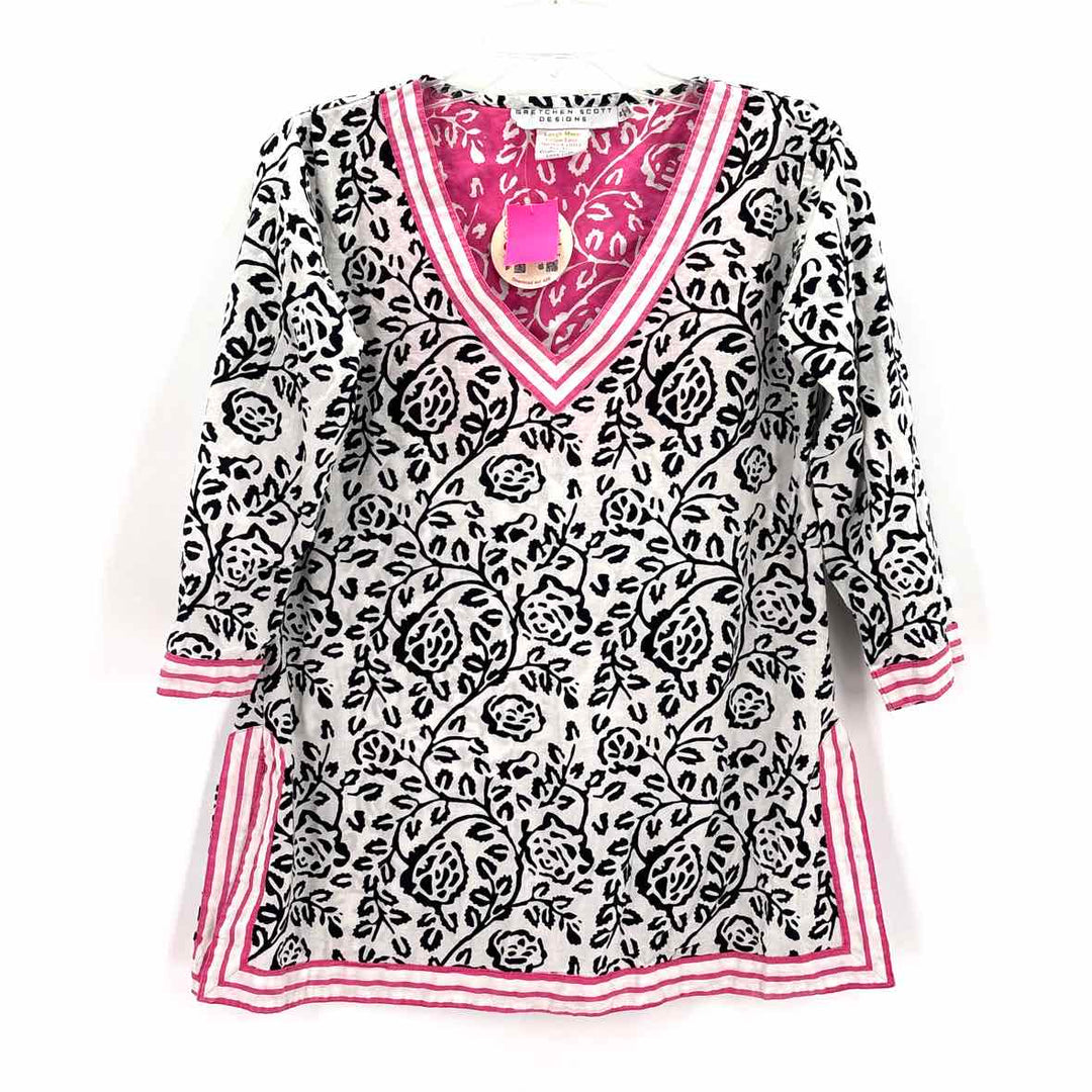 Size S Gretchen Scott White Print Shirt