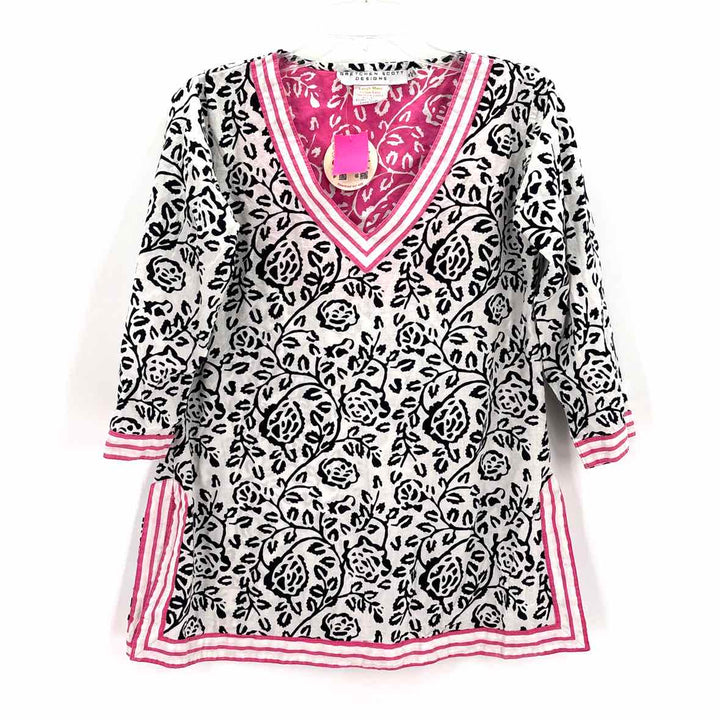 Size S Gretchen Scott White Print Shirt