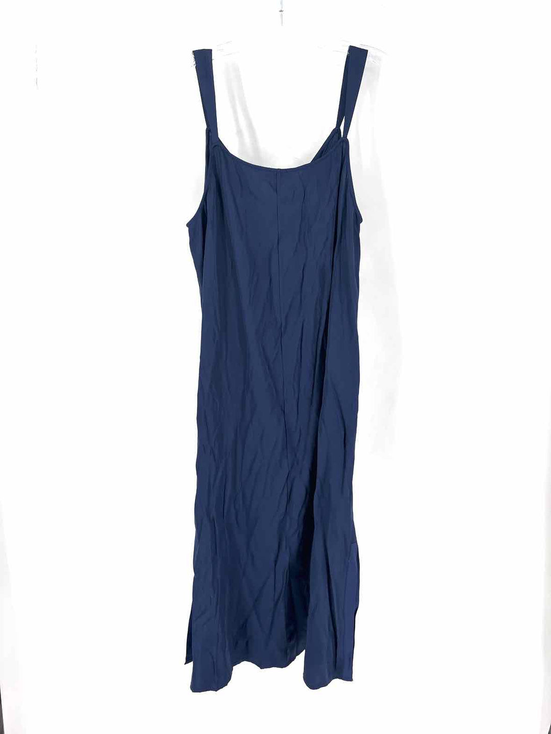 Size L CREMIEUX Navy Sateen Dress