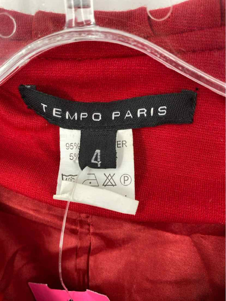 Size 4 TEMPO PARIS Red Jacket