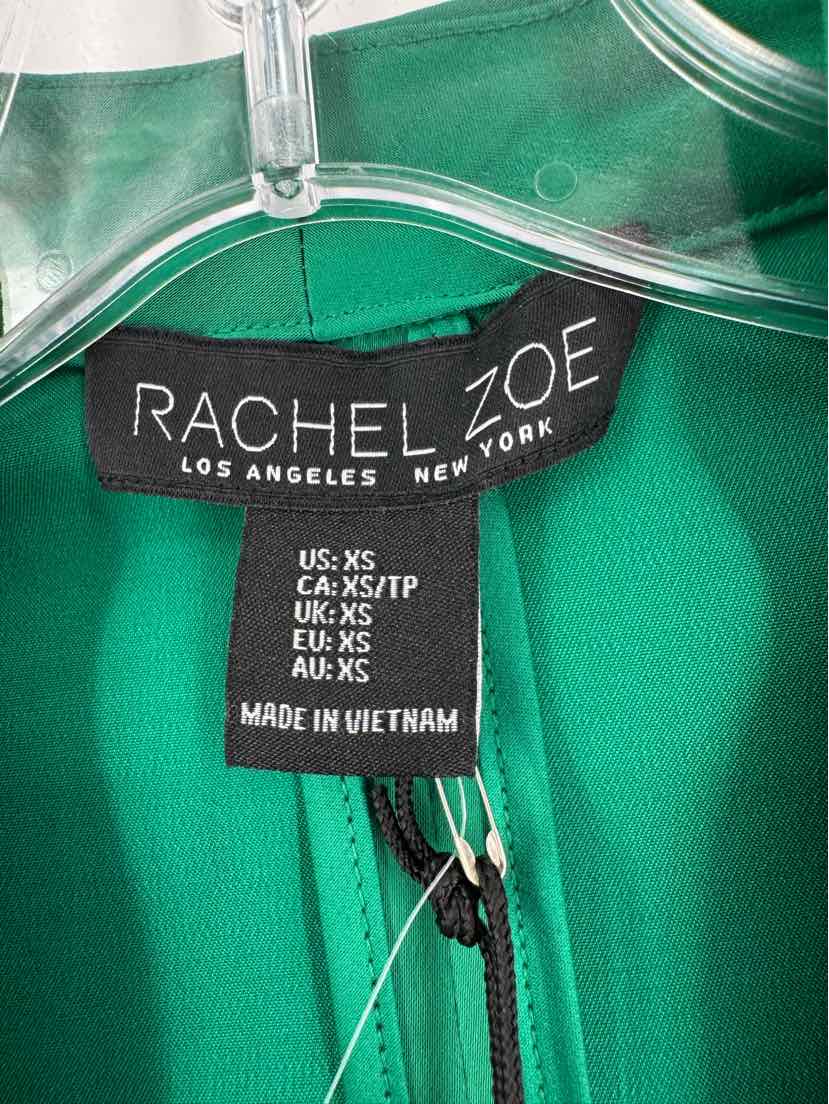 Size XS RACHEL ROY Green Sateen Blazer