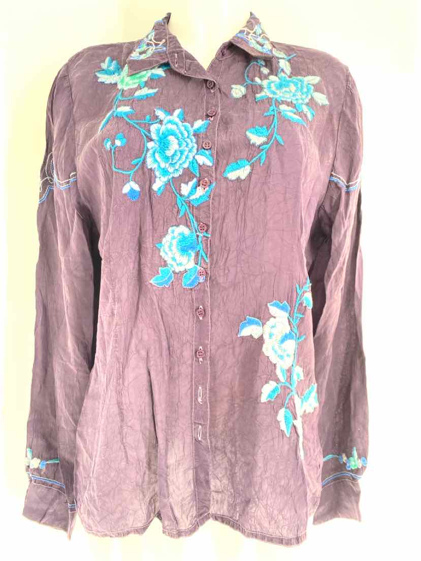 Size XL Johnny Was Purple Shirt