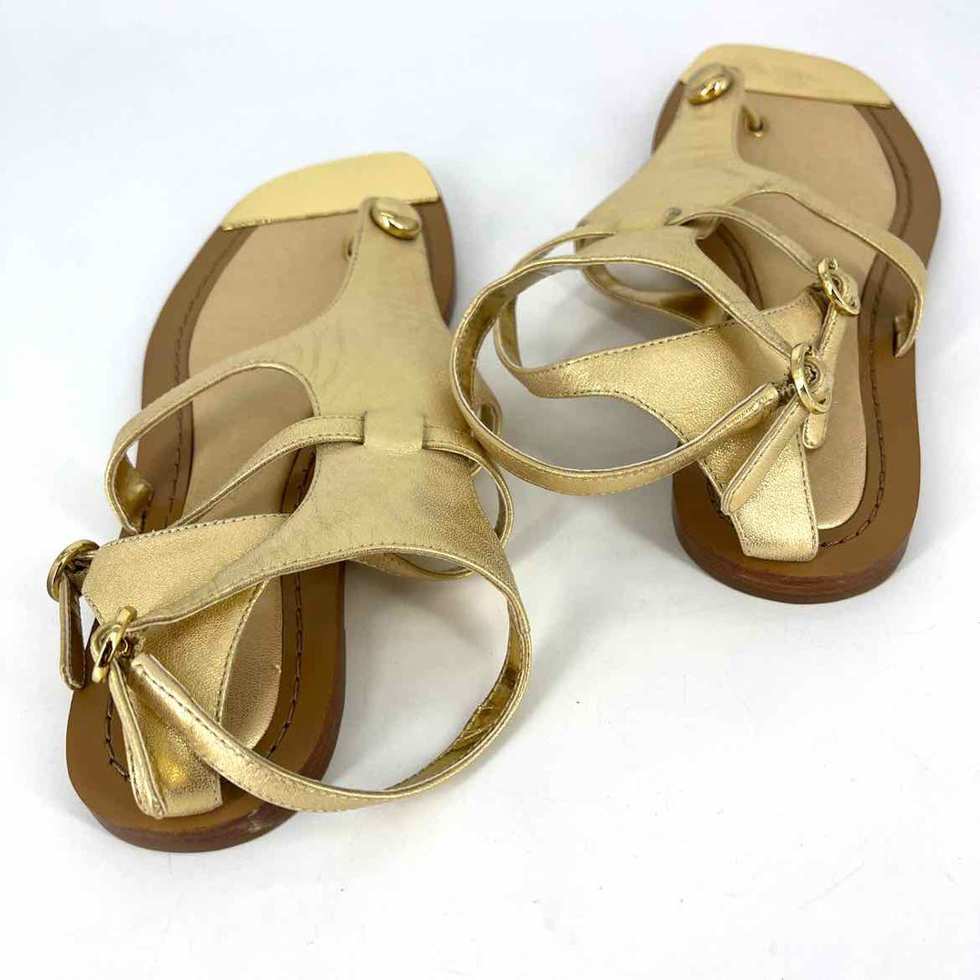 Shoe Size 6 Vince Camuto Gold Leather Sandals