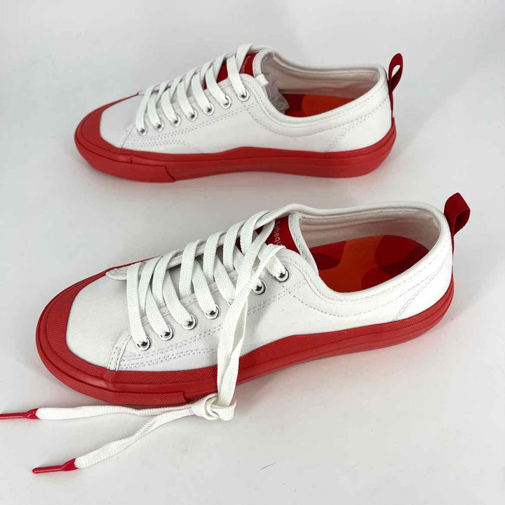 Shoe Size 8 White Canvas Sneakers