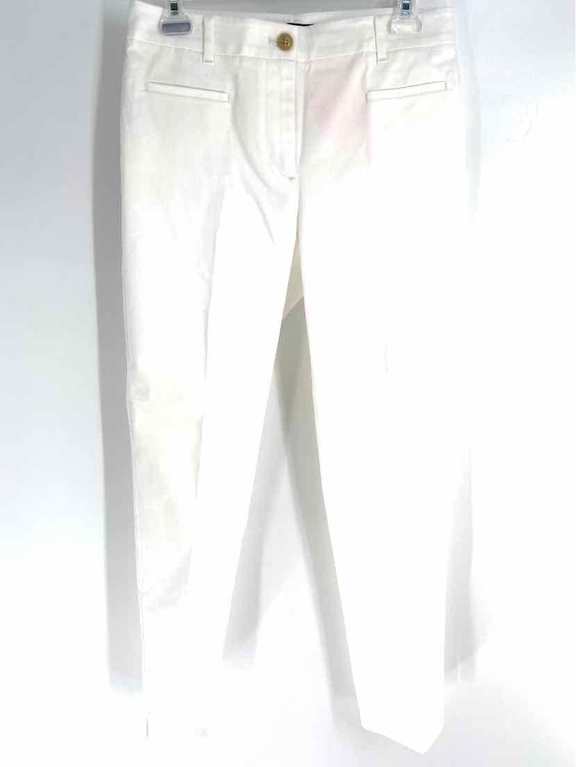 Size 2 Ann Taylor White Cotton Pants