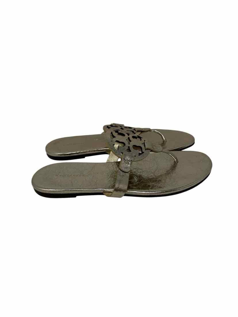 Shoe Size 9.5 Tory Burch Gold Leather Sandals