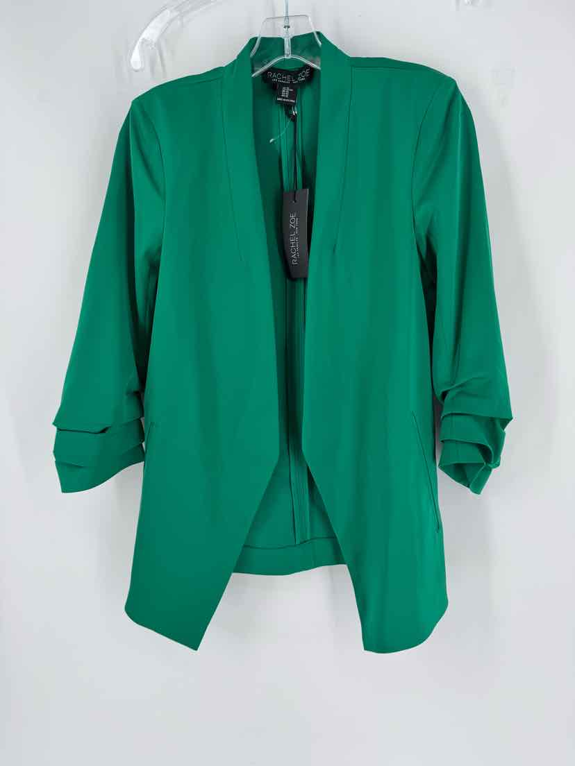 Size XS RACHEL ROY Green Sateen Blazer