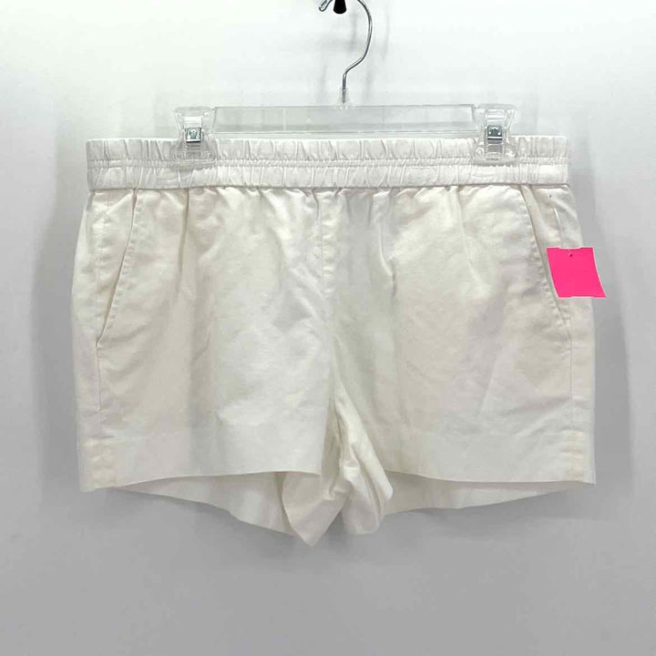 Size 10 J Crew White Linen Shorts