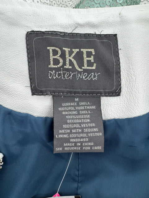 Size M White Leather Jacket