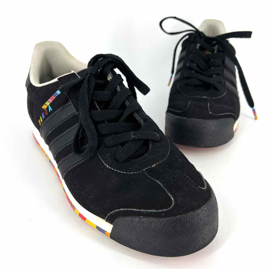 Shoe Size 8 Adidas Black Faux Leather Sneakers