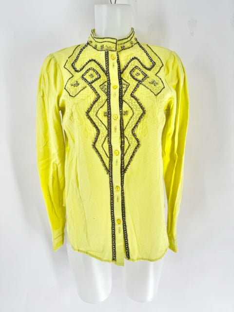 Size S Pilcro & the Letterpress Yellow Shirt