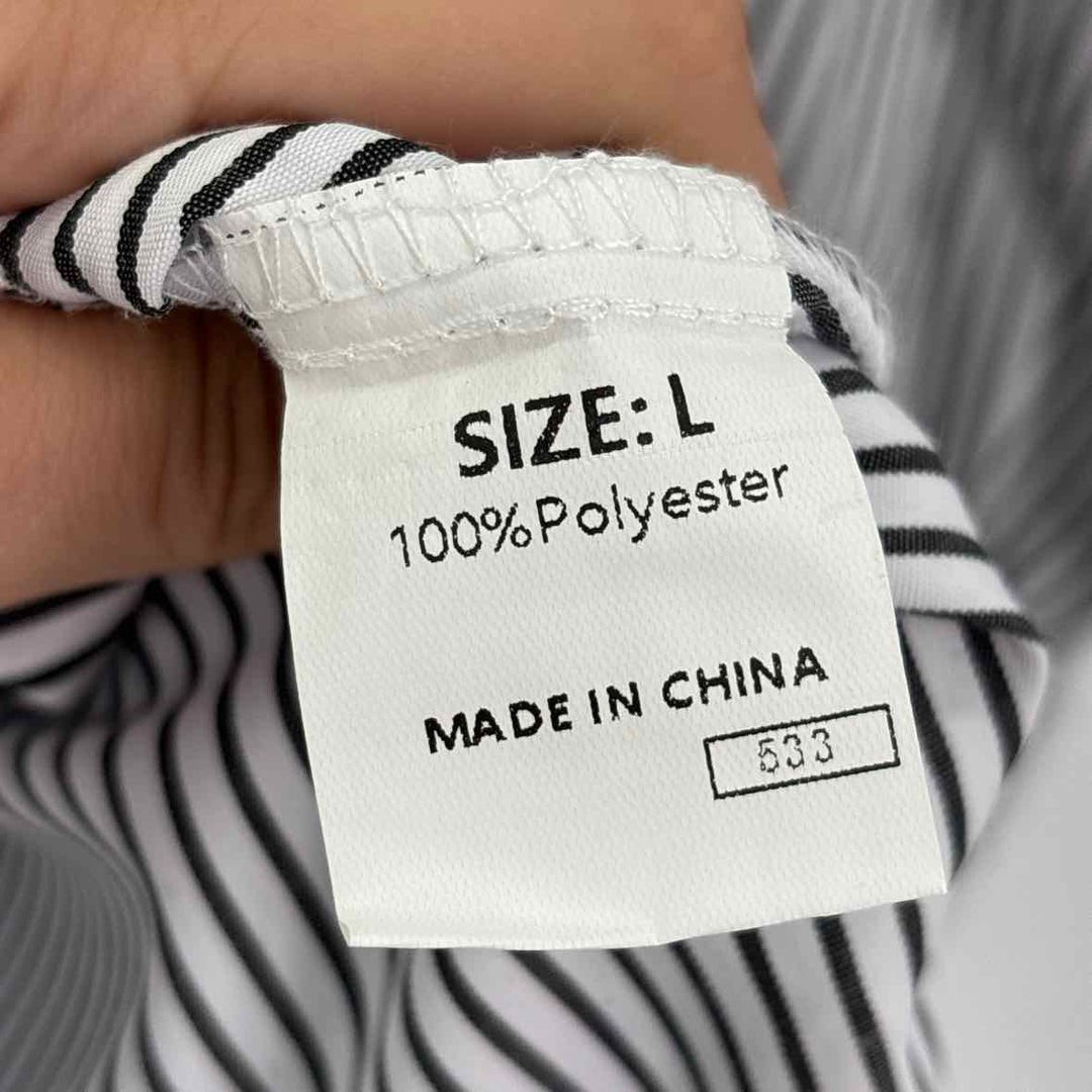 Size L White Polyester Shirt