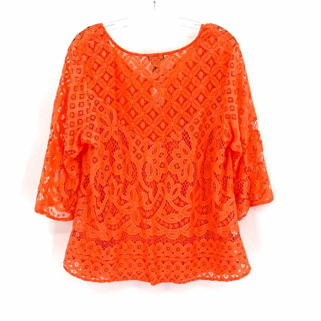 Size 2X NEW DIRECTION Orange Lace Shirt