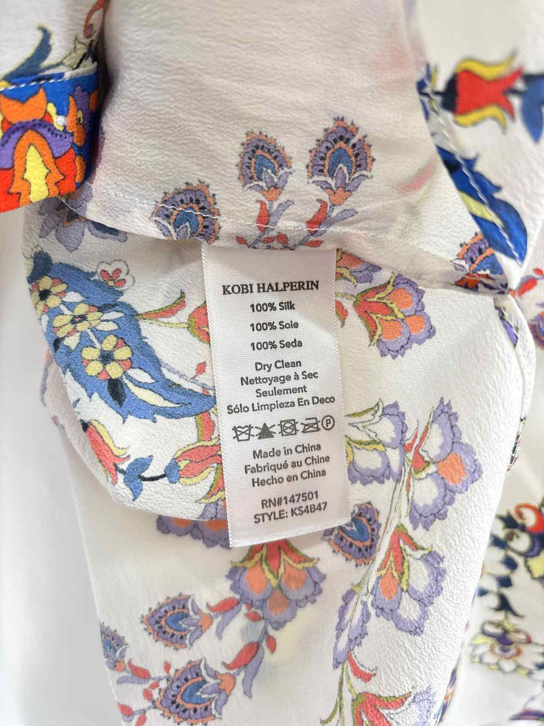 Size XL KOBI HALPERIN White Print Shirt
