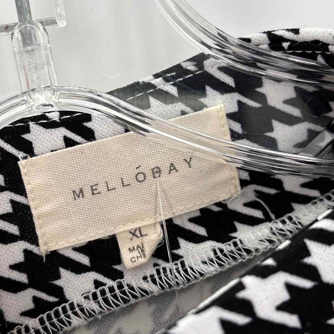 Size XL MELLODAY Black Print Shirt