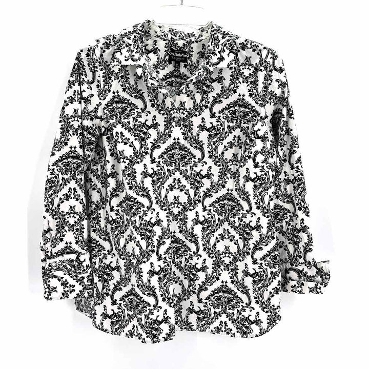 Size 6 Talbots Black/White Shirt