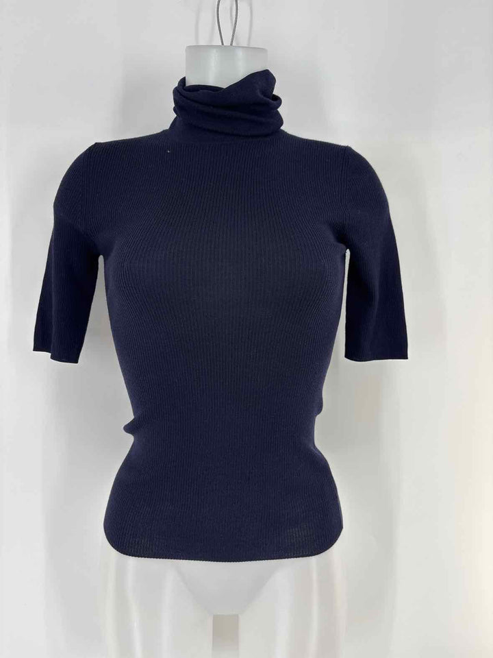 Size Petite THEORY Navy Knit Shirt