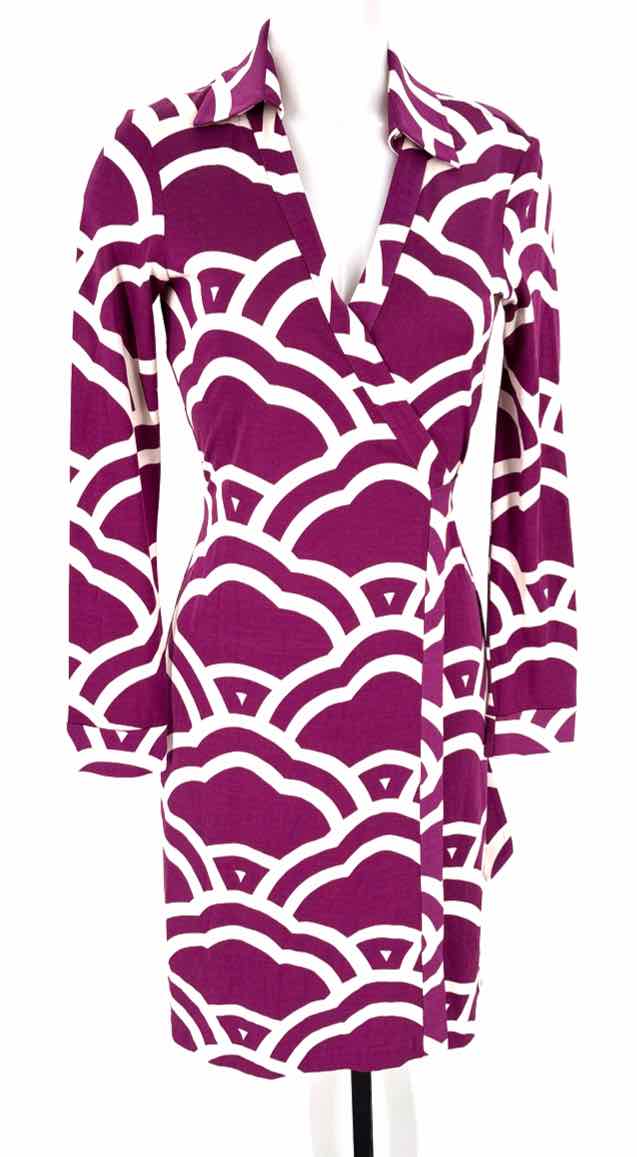 Size 8 DIANE VON FURSTENBERG Purple Dress