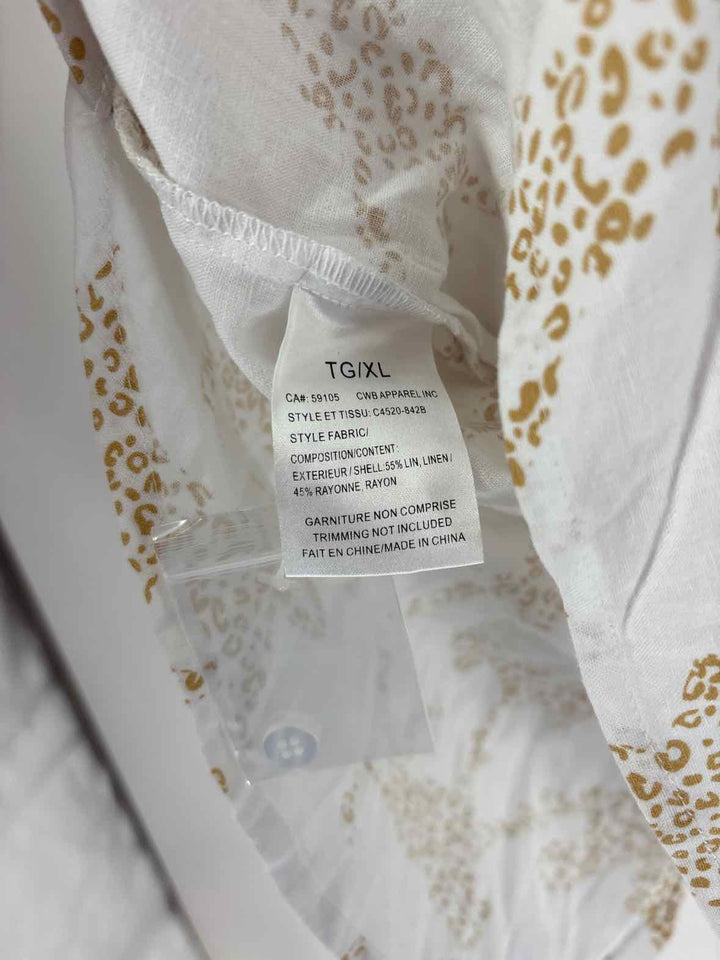 Size XL White Print Shirt