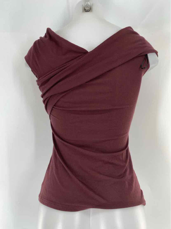 Size Petite THEORY Burgundy Shirt