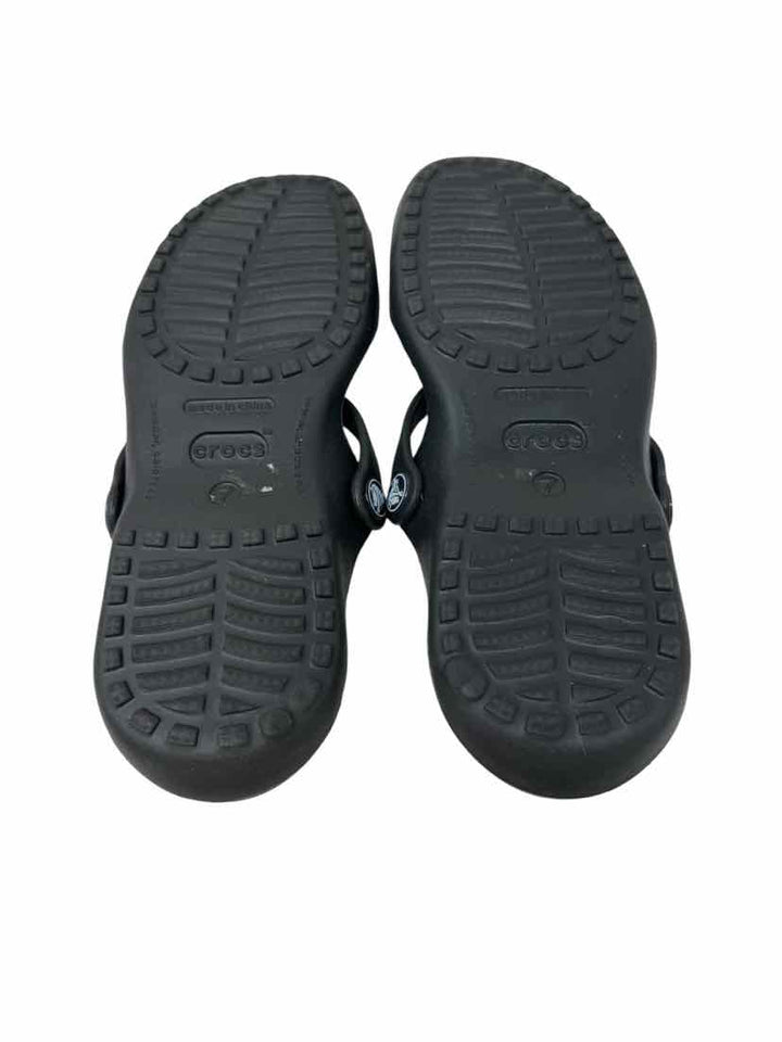 Shoe Size 7 Crocs Black Sandals