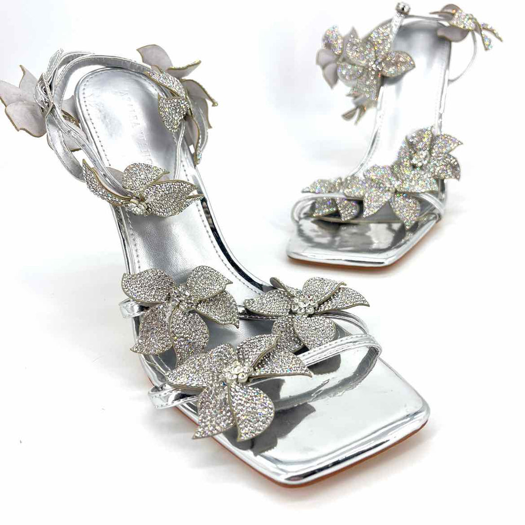 Shoe Size 10 AZALEA WANG Silver Heels