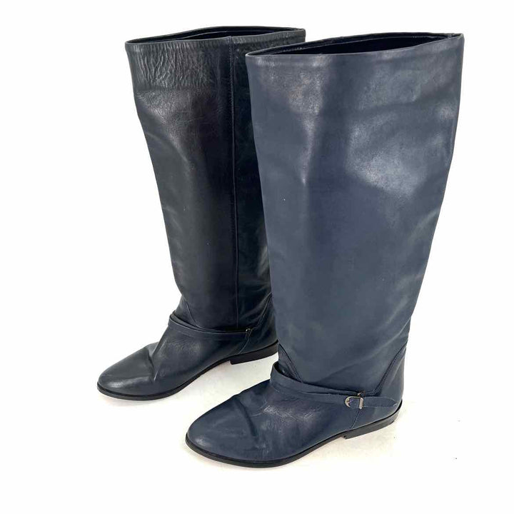 Shoe Size 11 Navy Leather Boots