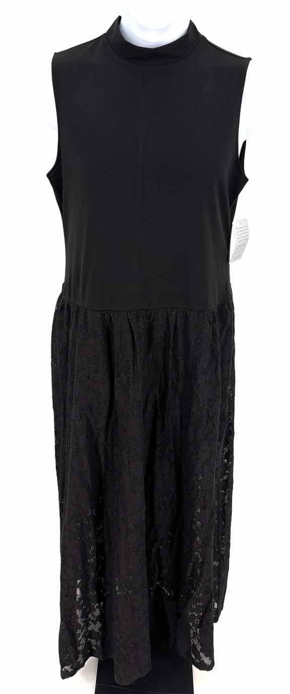 Size XL MELLODAY Black Lace Knit Dress
