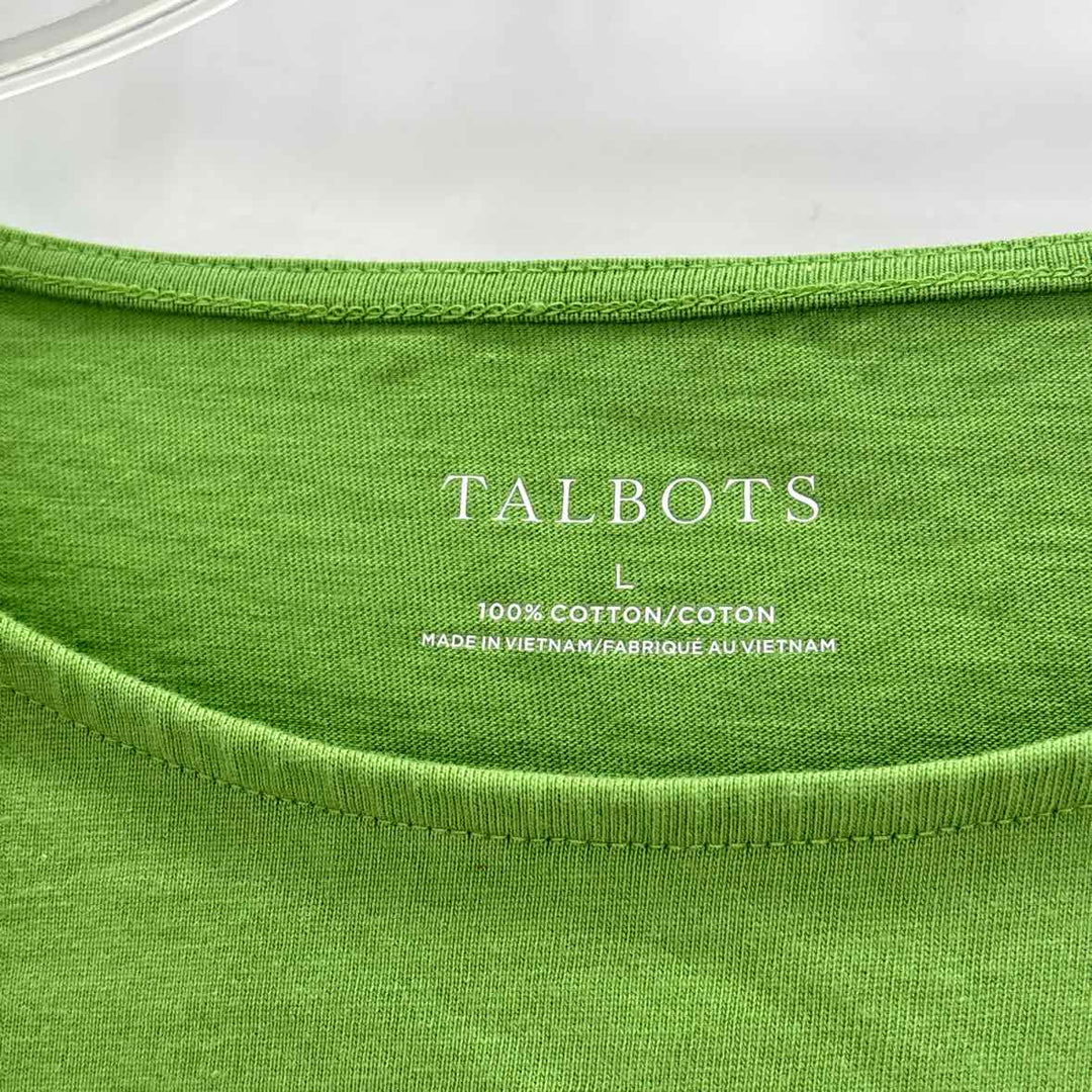 Size L Talbots Green Knit Shirt