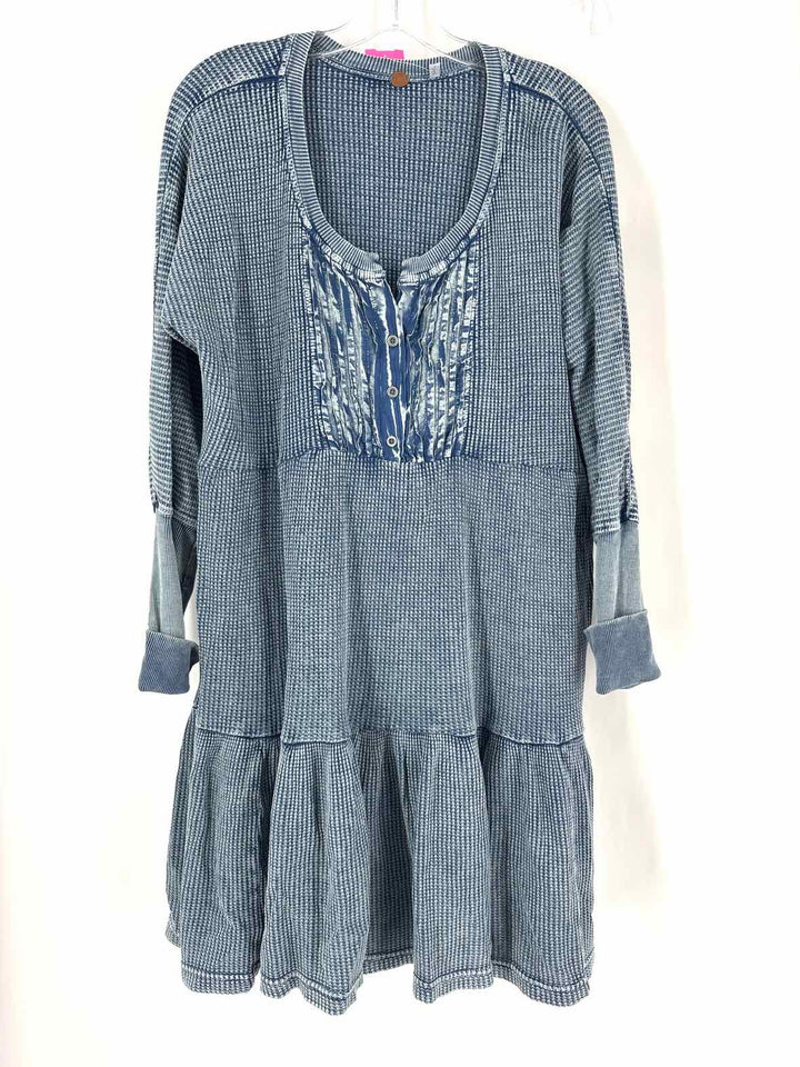 Size L FREE PEOPLE Blue Dress