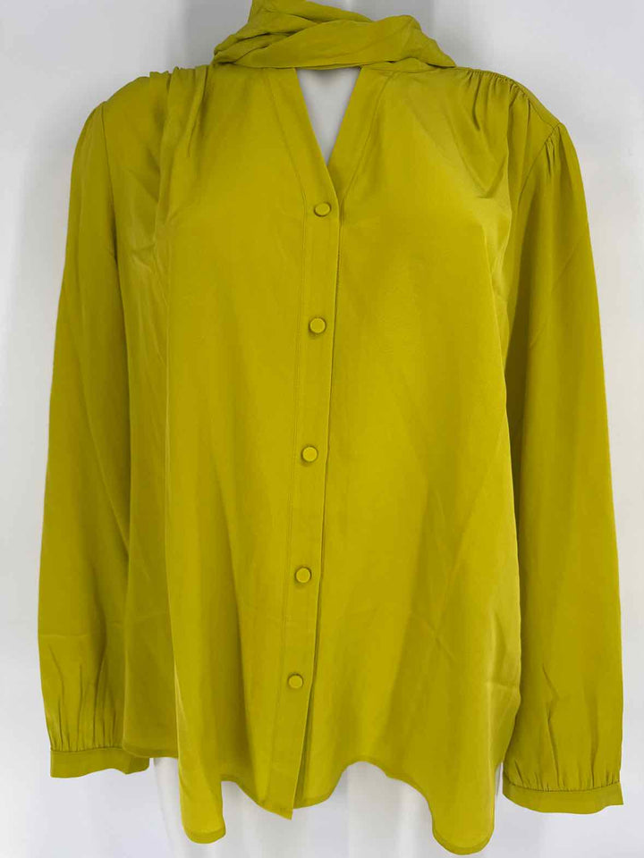 Size XL J Crew Lime Green Silk Shirt