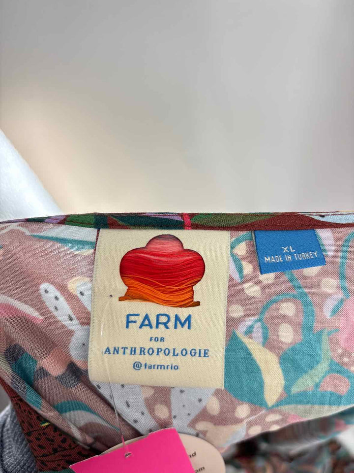 Size XL FARM RIO Brown Print Dress