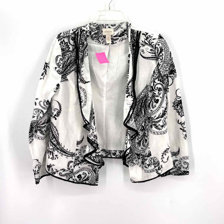 Size 1 Chico's White Linen Jacket