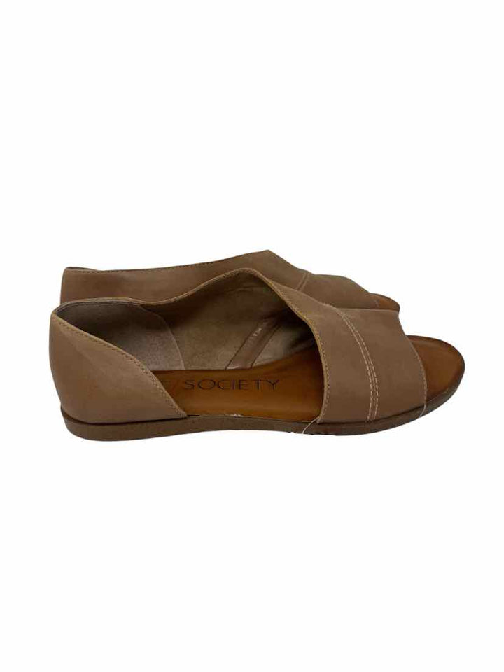 Shoe Size 8 SOLE SOCIETY Tan Leather Flats
