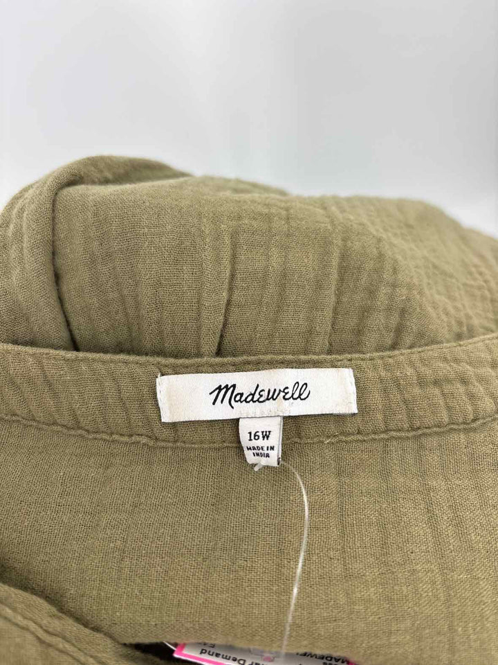 Size 16 MADEWELL Olive Cotton Dress