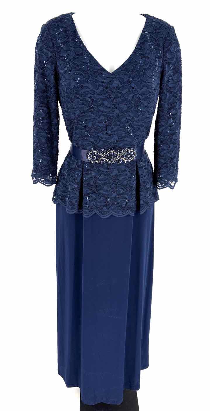 Size 6 ALEX EVENING Navy Lace Dress