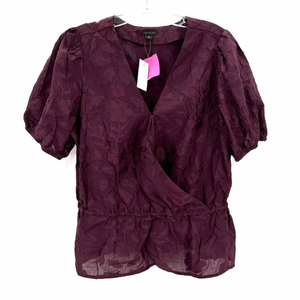 Size L Ann Taylor Burgundy Shirt