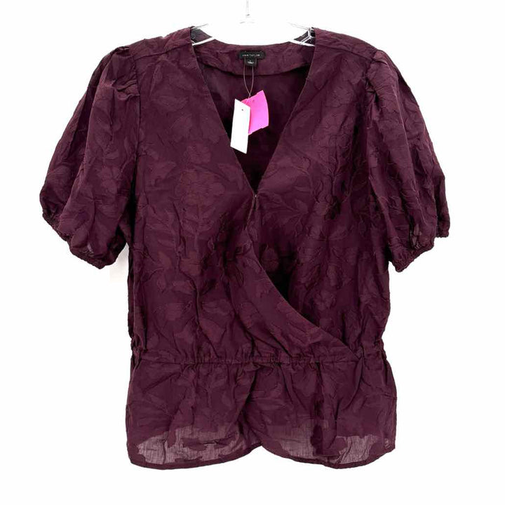 Size L Ann Taylor Burgundy Shirt