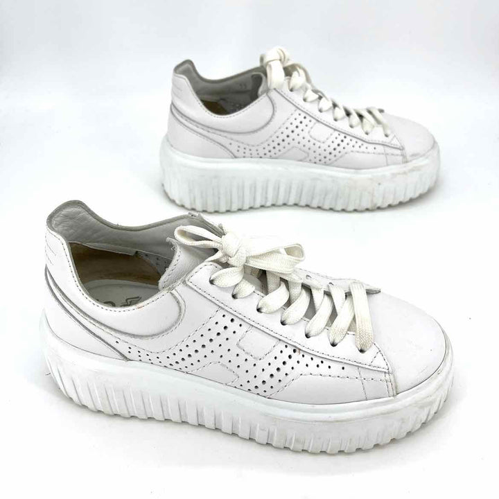Shoe Size 35 White Leather Sneakers